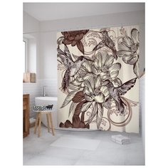 Штора для ванной JoyArty Погоня за нектаром 180х200 (sc-12391) разноцветный