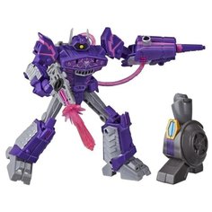 Трансформер Hasbro Transformers Шоквейв. Делюкс Build A Figure Maccadam (Кибервселенная) E7098 фиолетовый/серый