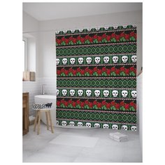 Штора для ванной JoyArty Строгий ужас 180х200 (sc-10089) разноцветный