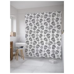 Штора для ванной JoyArty Цветочный ужас 180х200 (sc-10094) разноцветный