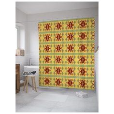 Штора для ванной JoyArty Орнамент с полосами 180х200 (sc-10188) разноцветный