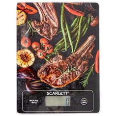 Кухонные весы Scarlett SC-KS57P39 черный/коричневый/красный