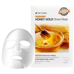 3W Clinic Essential Up Honey Gold Увлажняющая тканевая маска с экстрактом меда, 25 мл, 10 шт.