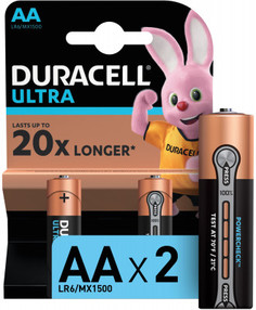 Батарейки щелочные Duracell Ultra Power АА/LR6, 2 шт.