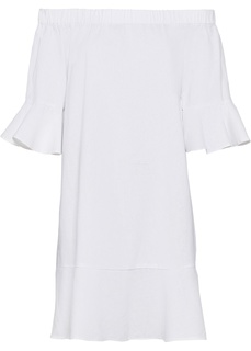 Льняное платье с открытыми плечами Bonprix