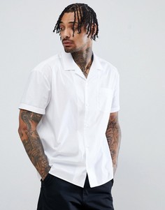 Белая oversize-рубашка с отложным воротником ASOS DESIGN-Белый