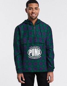 Темно-синяя ветровка в клетку Puma x The Hundreds-Темно-синий