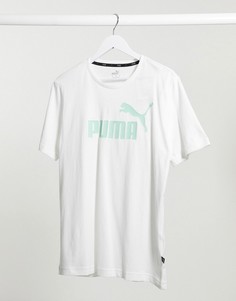 Футболка с логотипом мятного цвета Puma-Зеленый