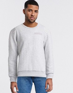 Фактурный свитшот светло-серого цвета Jack & Jones Core-Серый