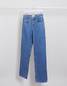 Синие свободные джинсы с завышенной талией ASOS DESIGN-Синий