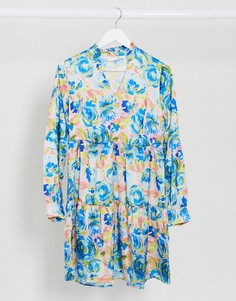 Свободное платье с цветочным принтом Vila-Мульти