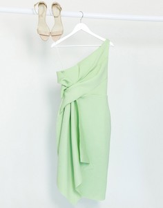 Платье-футляр миди лаймового цвета ASOS DESIGN-Зеленый