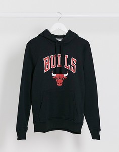 Худи черного цвета с логотипом New Era NBA Chicago Bulls-Черный