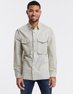 Светлая рубашка в полоску Topman-Белый