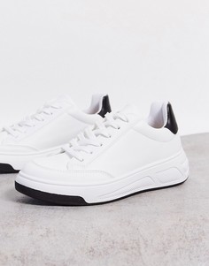 Белые кроссовки со шнуровкой ASOS DESIGN-Белый