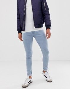 Выбеленные джинсы скинни ASOS DESIGN-Синий