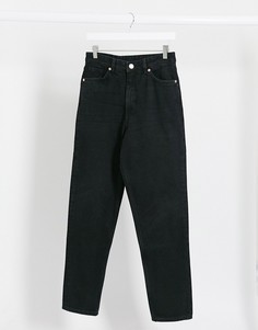 Черные джинсы в винтажном стиле из органического хлопка с завышенной талией Monki Taiki-Черный