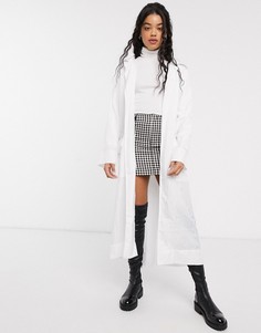 Белый тренч из тафты ASOS DESIGN