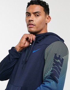 Худи темно-синего цвета Nike Training dry-Темно-синий