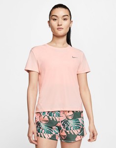 Розовая футболка Nike Running Miler-Розовый
