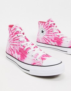 Высокие кеды с принтом тай-дай Converse Chuck Taylor All Star-Розовый