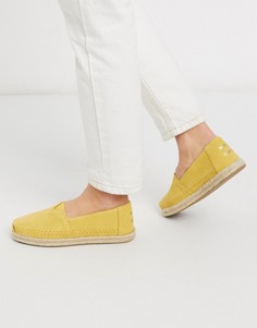 Желтые кожаные эспадрильи TOMS-Желтый