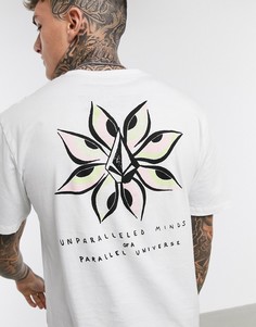 Белая футболка с принтом Volcom-Белый