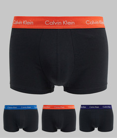 Набор из 3 боксеров-брифов из эластичного хлопка Calvin Klein-Мульти
