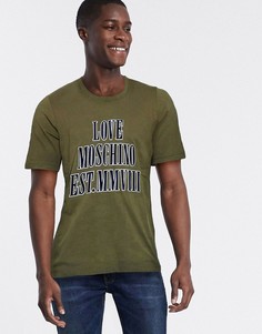 Футболка с принтом Love Moschino-Зеленый