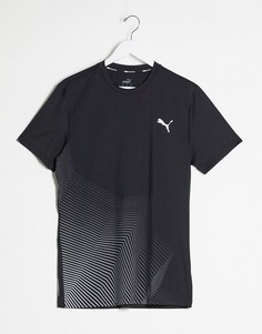 Черная футболка с принтом Puma Running-Черный