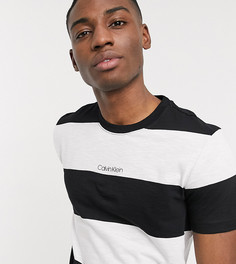 Футболка в полоску с логотипом на груди Calvin Klein эксклюзивно для ASOS-Черный