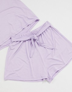 Комбинируемые лавандовые пижамные шорты ASOS DESIGN-Фиолетовый