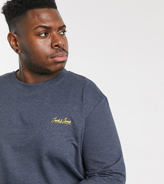 Темно-синий свитшот с логотипом на груди Jack & Jones Originals