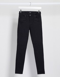 Черные узкие байкерские джинсы Vero Moda-Черный