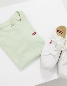 Шалфейно-зеленая футболка в стиле 90-х с логотипом Levis Perfect-Зеленый Levis®