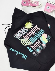 Футболка с принтом Crooked Tongues unisex-Черный Asos Design
