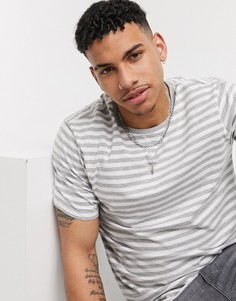Футболка в белую и серую полоску Only & Sons-Белый