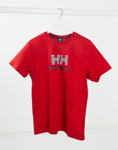 Красная футболка с принтом Helly Hansen-Красный