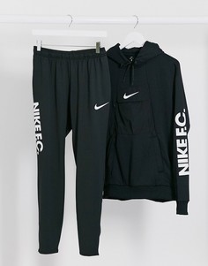 Черные джоггеры с логотипом Nike Football FC-Черный