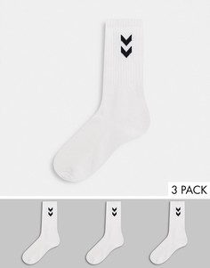 Набор из 3 пар белых носков Hummel-Белый