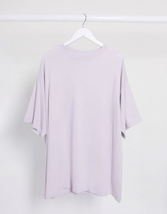 Платье-футболка в стиле oversized из органического хлопка лавандового цвета Weekday-Фиолетовый