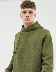 Oversize-свитшот из ткани с тиснением ASOS DESIGN-Зеленый