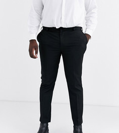 Черные строгие брюки Burton Menswear Big & Tall-Серый