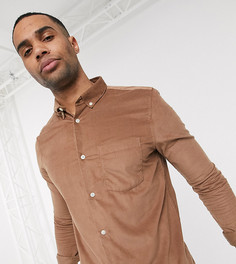 Коричневая вельветовая рубашка Burton Menswear Big & Tall-Желтый
