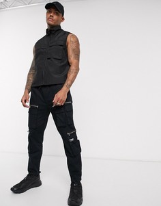Черный жилет с высоким воротником ASOS DESIGN