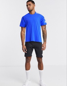 Синяя футболка с 3 полосками adidas ZNE-Синий