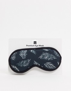 Черно-белая маска для сна с пальмовым принтом Typo-Мульти