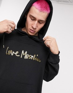 Худи с принтом Love Moschino-Черный