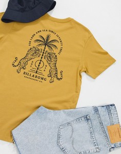 Футболка с принтом тигров Billabong-Золотой