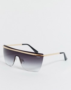 Черные квадратные солнцезащитные очки с дымчатыми стеклами Quay-Черный